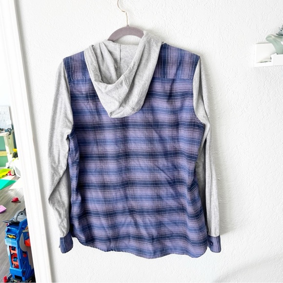 The North Face Jacket Women's Medium Campground Shacket Button Plaid Hoodie - Picture 2 of 12